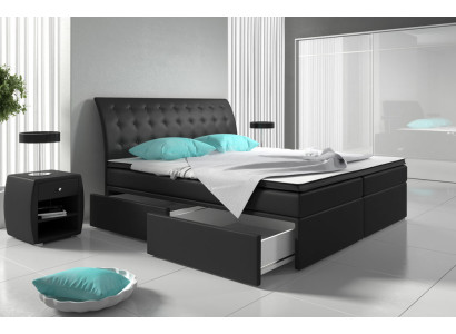 Boxspring gulta gultas gulta apglezno mākslīgā āda dizainera viesnīca divvietīgs luksusa dizains