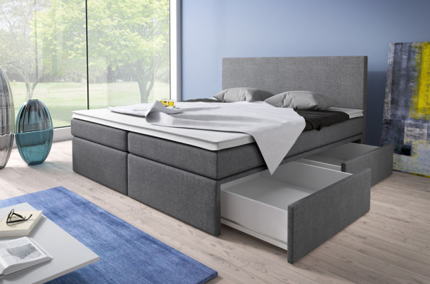 Boxspring gulta Divstāvu viesnīcas luksusa guļamistabas komplekti, kas ietver jaunu matraci.