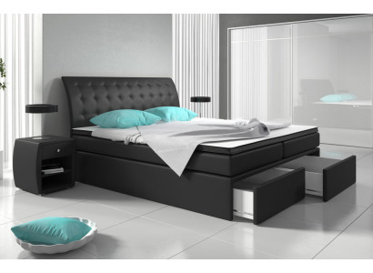 Boxspring gulta gultas gultas pārklājums mākslīgais āda dizainera viesnīca divatās luksusa dizains