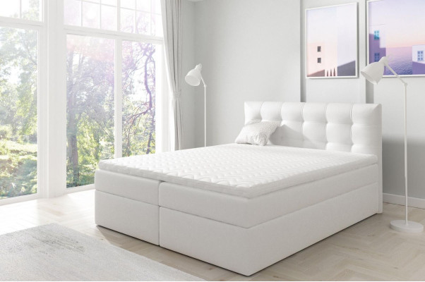 Gulta ar gultas kasti Ģimenes gulta Boxspring gulta Divgulta gulta Gultas Gabaldarba gulta Baltas Jauna