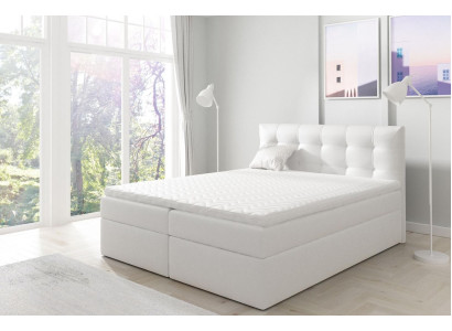 Gulta ar gultas kasti Ģimenes gulta Boxspring gulta Divgulta gulta Gultas Gabaldarba gulta Baltas Jauna