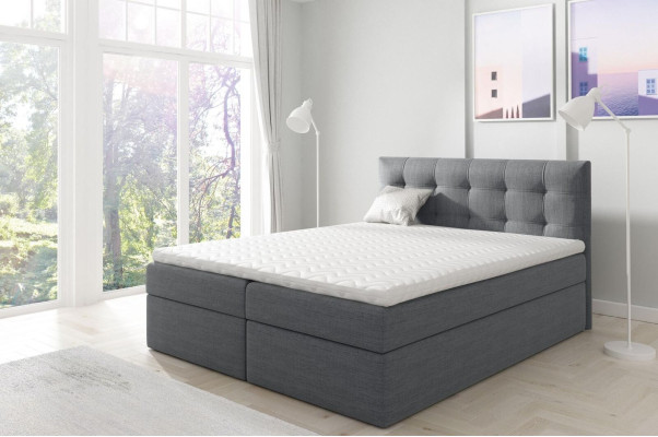 Gulta ar gultas kasti Ģimenes gulta Boxspring gulta Divgulta gulta Gultas Gabaldarba gulta Baltas Jauna