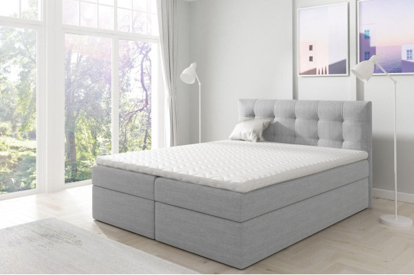 Gulta ar gultas kasti Ģimenes gulta Boxspring gulta Divgulta gulta Gultas Gabaldarba gulta Baltas Jauna