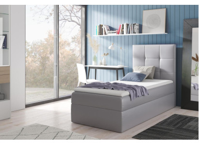 Jauniešu gulta Guļamistabas dizains Viesnīca Moderna gulta Ar plauktiņu Boxspring gulta 90 cm