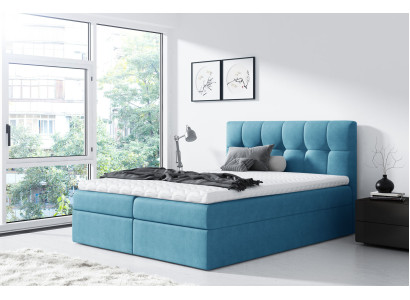 Gulta Laužu gulta Boxspring gulta Divgulta Moderna Zila Guļamistaba Gultas 160x200