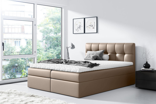 Gulta Laužu gulta Boxspring gulta Divgulta Moderna Zila Guļamistaba Gultas 160x200