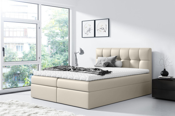 Gulta Laužu gulta Boxspring gulta Divgulta Moderna Zila Guļamistaba Gultas 160x200