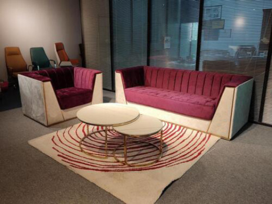Medūza Sofa garnitūra dīvānu komplekts mēbeles iekārtojums sarkans beige 3+1