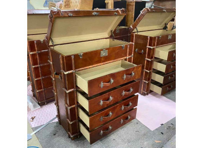Komplektā dizaina mēbeles Loft Vintage Retro skapis somas ādas luksuss