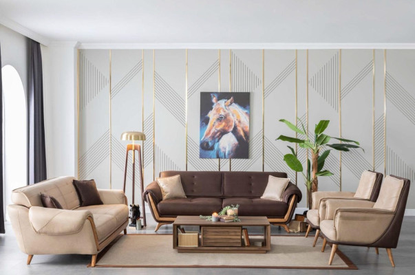 Trīsvietīga ērta dīvāna sofa luksusa dīvāns Itāļu dizains