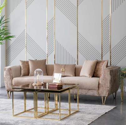 Liels gultas dīvāns ar trim sēdvietām, dīvāns dizaina dīvāni mēbeles dzīvojamā istaba auduma dīvāns