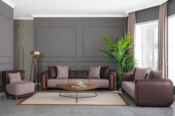 Luksusa dīvāns Mēbeles Dīvāni Dīvāni 3 gab. komplekts Garnitūra Dīvāns audums