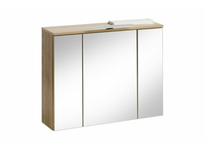 Spoguļskapis Sienas skapis Vannas istabas skapis Dekors ar spoguli 80 cm LED