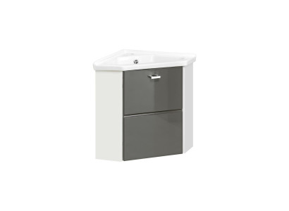 Stūra mazgājamais baseins ar skapi 40 cm stūra bļoda mazgājamais izlietne keramika
