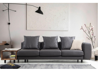 Pamatnes dīvāns trīsvietīgs dīvāns auduma dīvāns dīvāns sēdekļi auduma pelēks galds