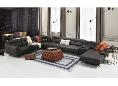 stūra dīvāns U formā auduma dīvāns stūra komplekts sofa greija grea sofa liela