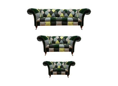 Chesterfield dzīvojamā istaba Modern mēbeles dīvāns komplekts 3 gab. 3+2+1