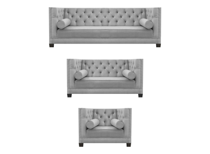 Luksusa dzīvojamā istaba Moderno dīvāngarnitūras komplekts 2 dīvāni Jauni krēsli Sēdekļu komplekti