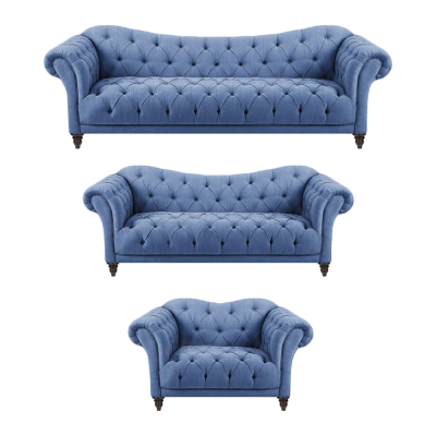 Dizainera mīkstie komplekti ir moderna un luksusa mēbeļu komplekti ar česterfīlda dīvāniem.