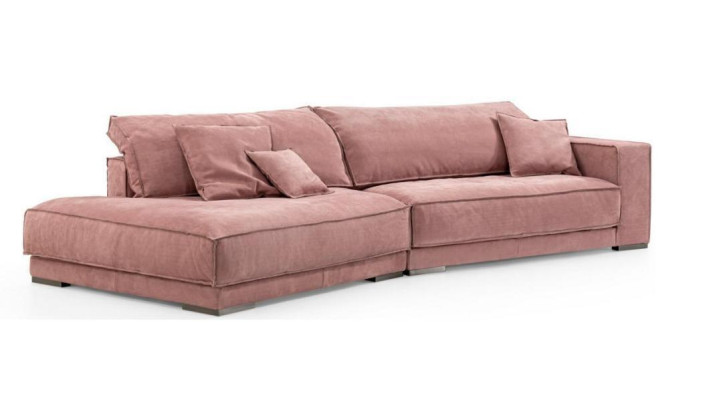 Rozā Lielā Dīvāna Sofa xxl Auduma Dīvāns Dzīvojamā Istaba Dīvāni 3-Vietīgu Mēbeles