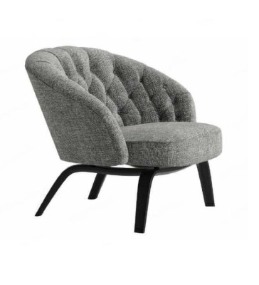 Elegantais polsterējums no masīvkoka ar šuves tonī "Charcoal Chesterfield".
