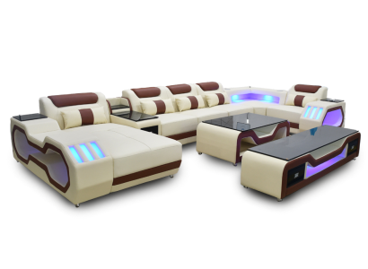 Stūriena gultasforma beige dzīvojamā zona Dīvāns Polster stūra garnitūra Sofa Modern Sofas