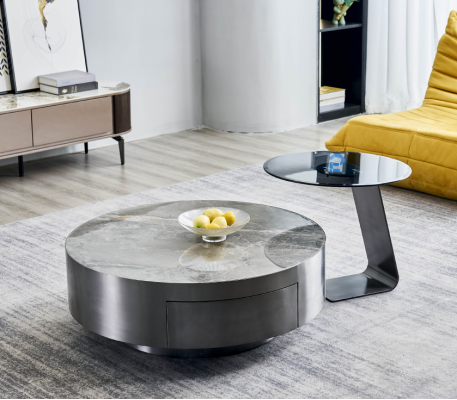 Papildu galdi dizainera dzīvojamajā istabā galdiņu kopa 2 gab. mēbeles