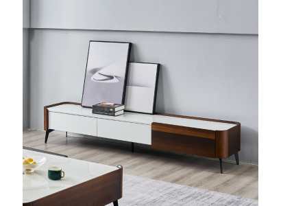 TV stend RTV Lowboard balts galds koks Moderns dzīvojamā Istaba Sideboard