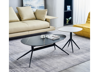 Iestatiet 2x dīvāna galdiņi kafijas galds blakusgaldiņš dizainera dzīvojamā istaba galds.