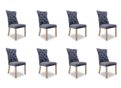 8 krēsli Krēsla Polster Desenhador Chesterfield Garnitūra Krēsla Komplekts