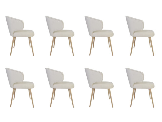 8 krēsli Krēsls Polster Design Lounge klubs krēsls Lehn garnitūra Kresls Jaunumu