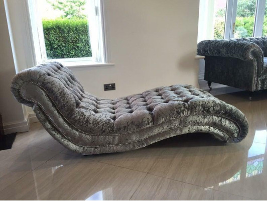 Chesterfield Chaiselongues Sofa Liege Chaise Club Relax Deko Liegen Leder   Chesterfield Divānu gultas galds Chaise Club Relax Deko gultas Lēra.