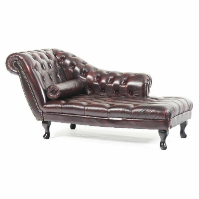 Chesterfield sarkanais šešļa izgatavotāja guļamistaba ādas dīvāns Chaiselongue dīvāns jaunumi.