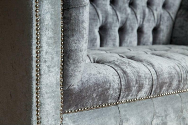 Dizaina Chesterfield auduma dīvāns šķirnes materiālu atpūta, jauns šaise-ložas dīvāns.