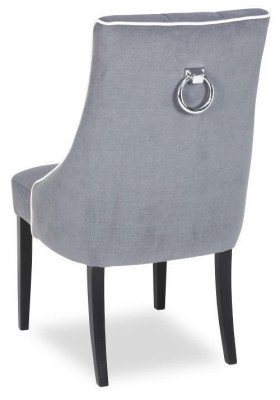 Lehn Stuhl Restaurant Industrie 2x Designer Stühle Sitz Polster Chesterfield Set   -    Protejs krēsls restorāns rūpniecība 2x dizaineru krēsli sēdekli česterpola komplekts