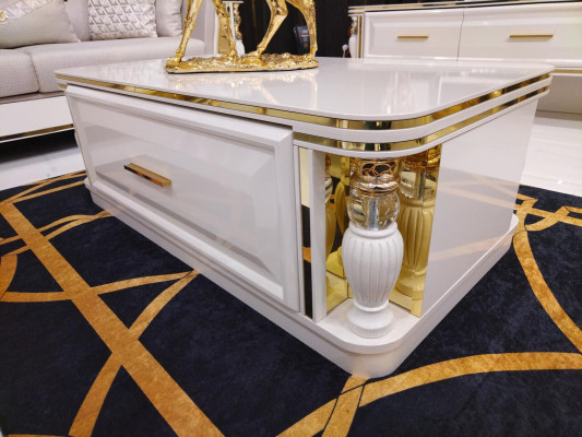 Luksusmēbeles Dīvāna galds Sānu galds Galds Dzīvojamā istabas galds Sofa galds Konsole Jauns