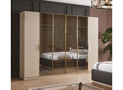 Elegants iedivāns guļamistabā luksusa koka mēbeles skapi plaukti
