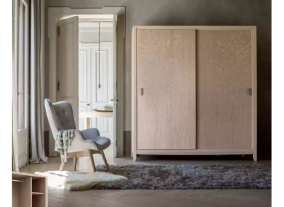 Guļamistabas skapis Materiāls koka Skapī Moderns bēšs Skapji