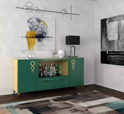 Sideboard Luxus jauns Zaļais konsols Sideboards Modernas dzīvojamās istabas skapji koka preces