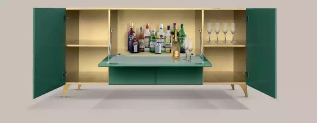 Sideboard Luxus jauns Zaļais konsols Sideboards Modernas dzīvojamās istabas skapji koka preces