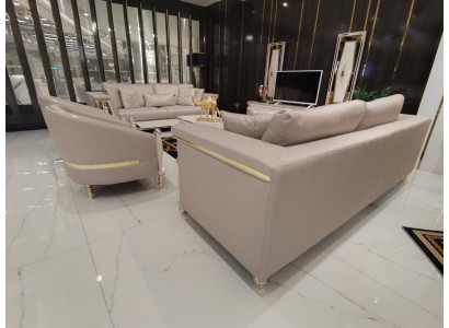 Sofas komplekts 3+1+1 sēdētājs Luksusa mēbeles Sofas komplekts Dīvāns Gulta Polsterēta 3 gab. Jauns