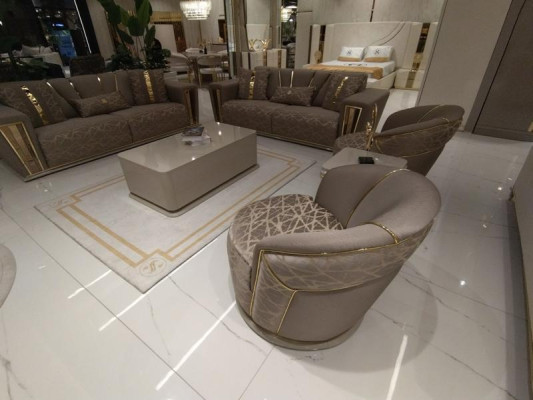 Sofa komplekts 3+3+1+1 sējamo vietu tekstils Moderns komplekts krēsli sofa 3 sējamo vietu luksuss