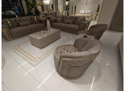 Sofa komplekts 3+3+1+1 sējamo vietu tekstils Moderns komplekts krēsli sofa 3 sējamo vietu luksuss