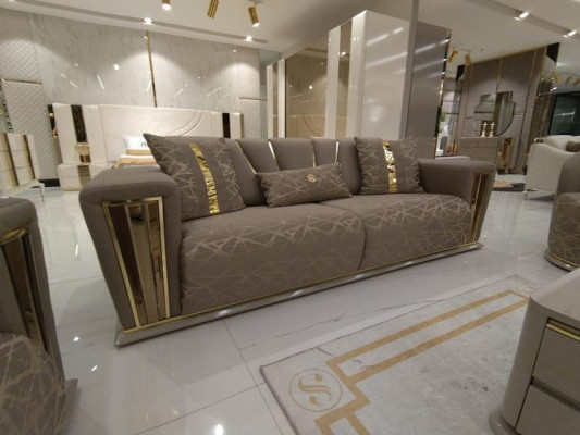 Sofa komplekts 3+3+1+1 sējamo vietu tekstils Moderns komplekts krēsli sofa 3 sējamo vietu luksuss