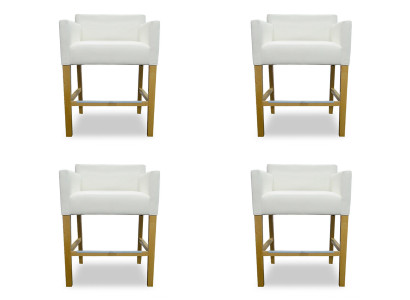 4x Bāra krēsls Bāra krēsli Bārs Stool komplekts Krēsli polsteris Sēdekļa komplekts