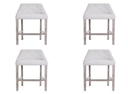 4x Bāra krēsls Bāra krēsls bārs Stool Set krēsli Polst Chesterfield Designa Stil