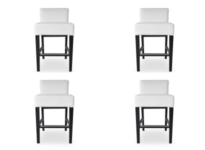 4x Bārs Stools Bārs Stools galda krēsla komplekts krēslu polsterēta sēdekļa komplekts