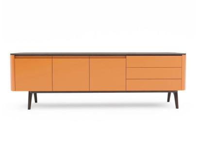 Sideboard Kommode Luksusa skapji Komodes Dzīvojamā istaba Koka mēbeles Oranža