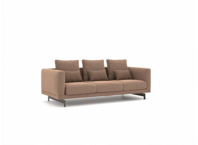 Dzīvojamā istaba Brūna trimētēra sofa dīvāns Greznas mēbeles dizains Tekstils