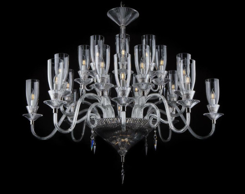 XXL Lampa 26x Kronšteinis Pils Villa D'Este Gaismas Kristāla Lampa Kronšteins